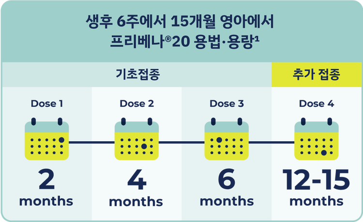 생후 6주에서 15개월의 영아에서